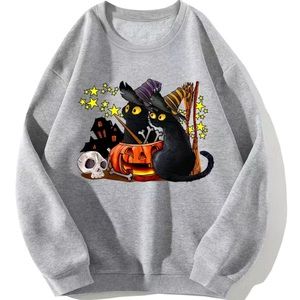 NWT Vintage Black Cats Witchy Sweatshirt